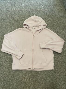 Gilly Hicks Pale Pink Waffle-Knit Hoodie